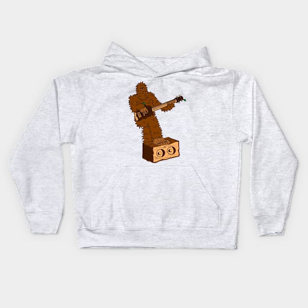 Sasquatch Slappin' da Bass Kids Hoodie by crazedgraphics